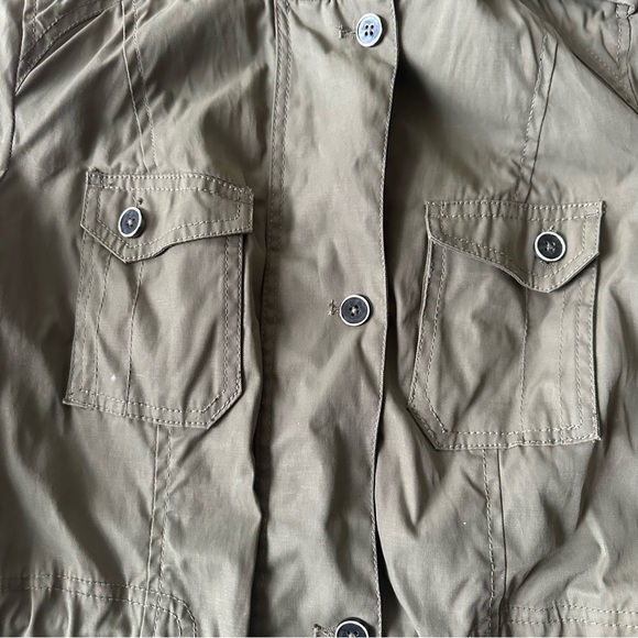 Cole Haan Women’s Olive green RainJacket with detachable Hood - Picture 5 of 13